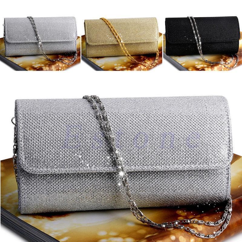 Lonely Traveler Dames avond schoudertas bruids clutch party prom bruiloft envelop handtas FLA zilver