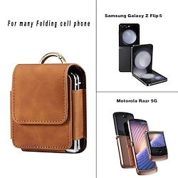 Light in the box heren samsung z flip 6/5/4/3/2/1 universele telefoonhoes leren tas riem heuptas prop pu lederen tas telefoon portemonnee vintage riem telefoon beschermhoes