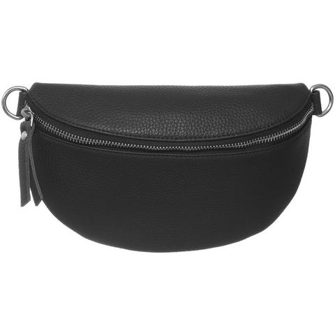 Zwillingsherz Schoudertas Crossbody Bag Leder , schoudertas met ritssluiting