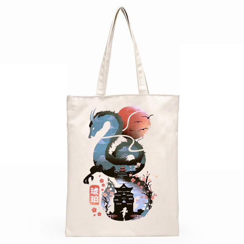 Iaidegou-2 Geen gezicht Man Studio Ghibli Totoro Vrouwen Shopper Boodschappentas Anime tas Cartoon Tote tas Eco Herbruikbare handtas vrouwelijke schoudertas 24*26cm