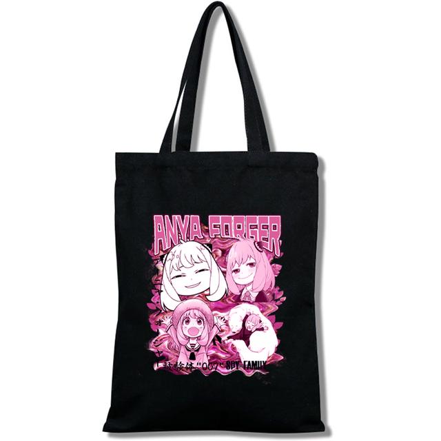 Iaidegou-2 Anime Spy X Family Anya Manga Boodschappentas Dames Harajuku Tote Bag Canvas Schoudertas Ulzzang Eco Bag 24*26cm