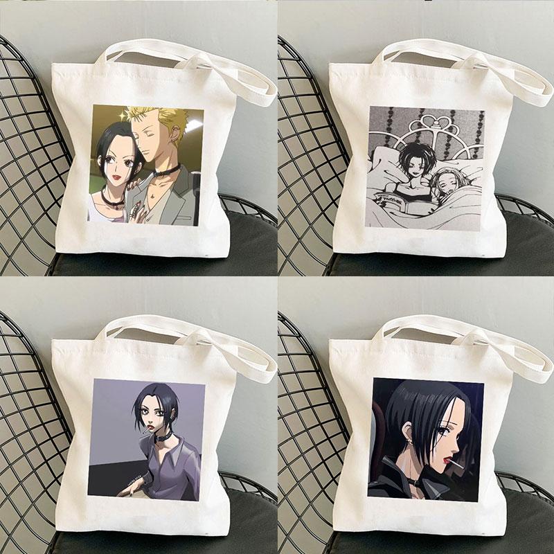 Aidegou20 Nana Anime Vrouwen Elegante Canvas Bag Japanse Harajuku Manga Ren Honjo Handtassen Schoudertassen Casual Shopping Meisjes Handtas 24*26cm