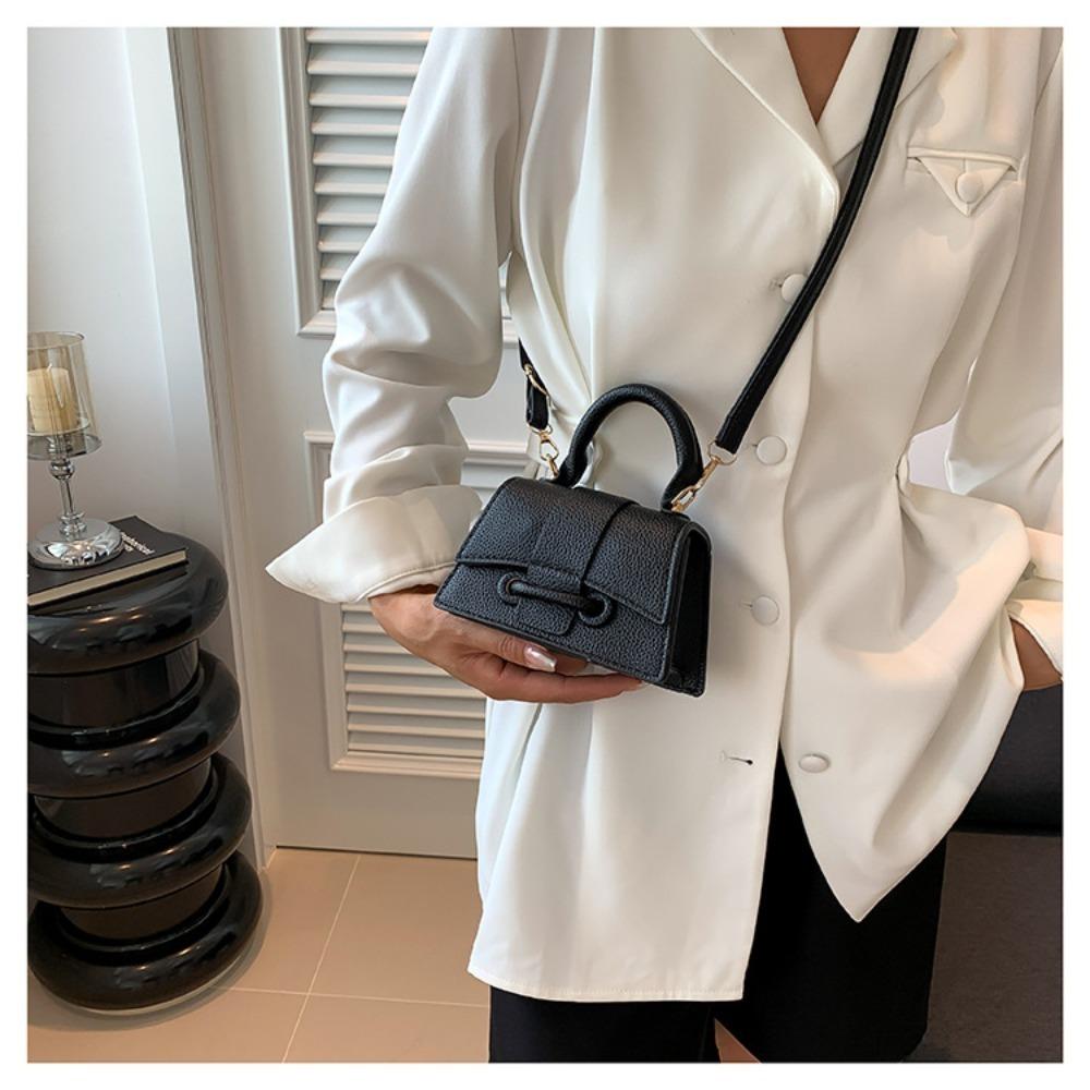 FSyuetai PU PU Leather Bag Solid Color Buckle Square Bag High Quality Messenger bag rozerode kleur