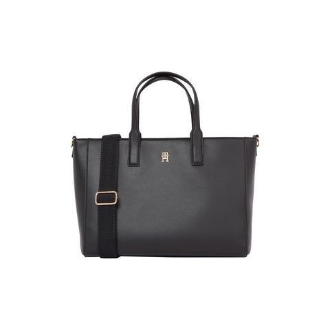 Tommy Hilfiger Schoudertas TH SOFT LOGOTAPE SATCHEL dames schoudertas, handtas met th-logoapplicatie