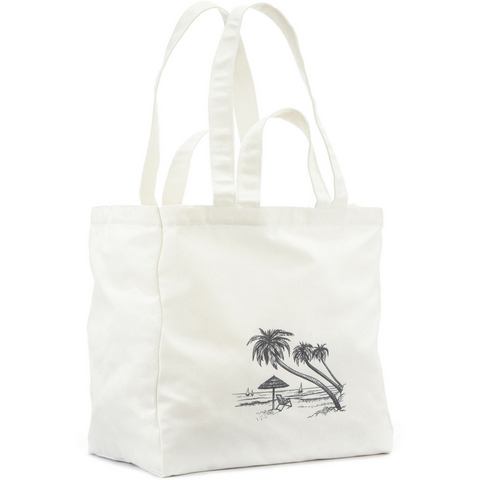Vivance Shopper Strandtas, zomertas, schoudertas met palm motief VEGAN