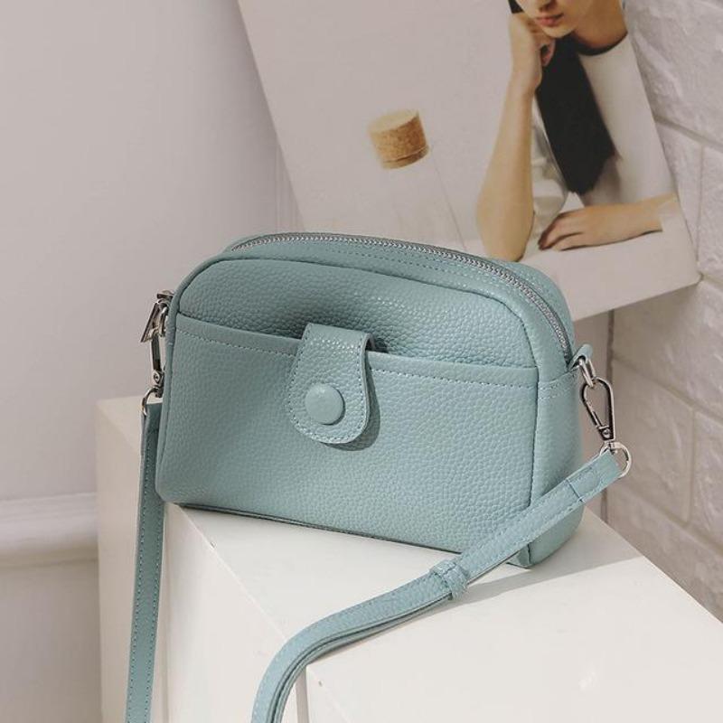 Your favorite bag Kleine tas Damesmode Messenger Bag Eenvoudige kleine vierkante tas Veelzijdige schoudertas Mode 21x8x14cm zwart