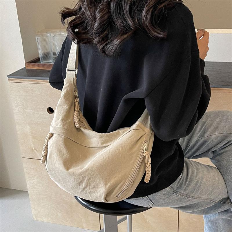 KULUOSIDI BAG Schoudertas Reistas Crossbodytas Nylon Casual Hobo-tas zwart
