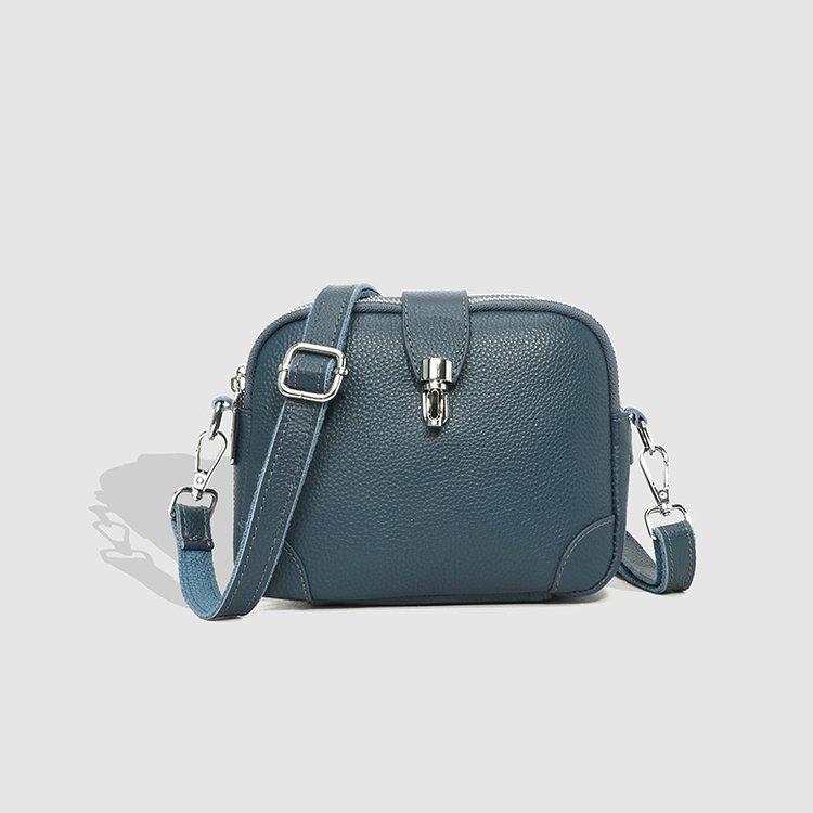 Your favorite bag De eerste laag van koeienhuid dames schoudertas lente en zomer nieuwe slot messenger bag echt leer grote capaciteit veelzijdige kleine vierkante tas zwart