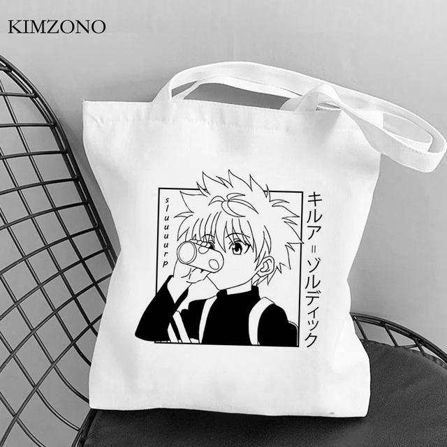 Iaidegou-2 Hunter x Hunter boodschappentas jute tas katoenen boodschappentas herbruikbare recycle tas tas touw ecobag herbruikbare cabas 24*26cm