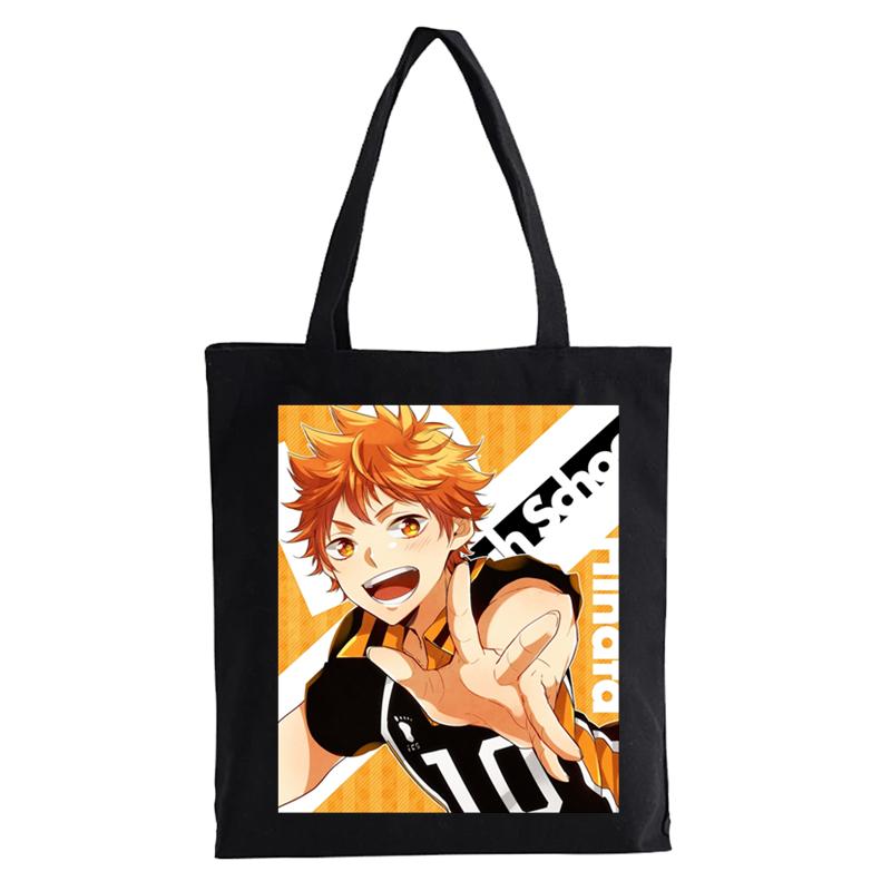 Aidegou20 Japanse Anime Oya Oya Oya Haikyuu Karasuno Jongens Meisjes Shopper tas Tieners School Laptoptas Casual tote tas canvas tas 24*26cm
