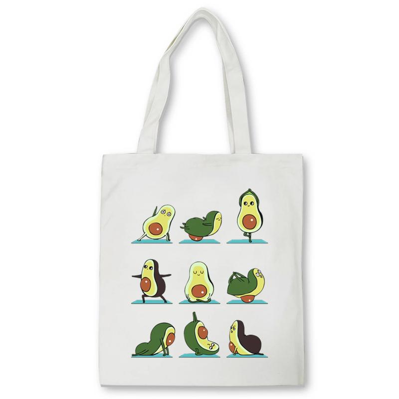 Aidegou20 Cartoon fruit Dames tas Schattige Avocado banaan Aardbei Cartoons Patroon Serie Schoudertas Mode Print Handtas Canvas Tas 24*26cm