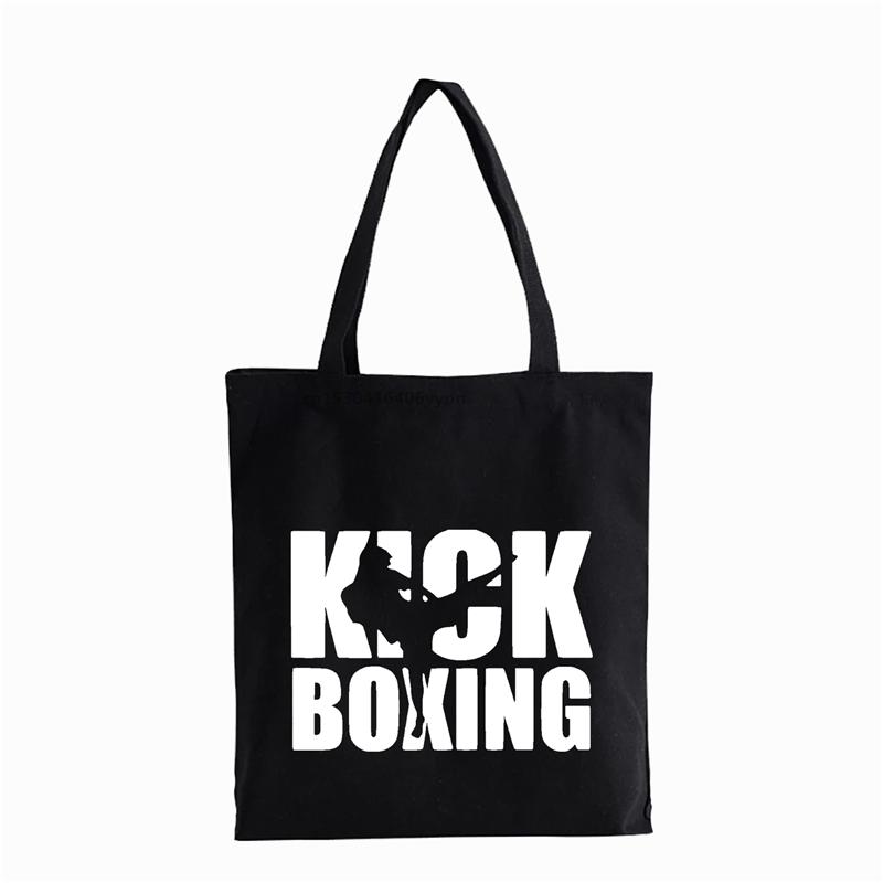 Aidegou32 Kickboksen Karate ThailandTaekwondo Kung Fu Heren casual print canvas tas tote bag Opvouwbare Canvas tassen Bolsas Shopper tas 24*26cm