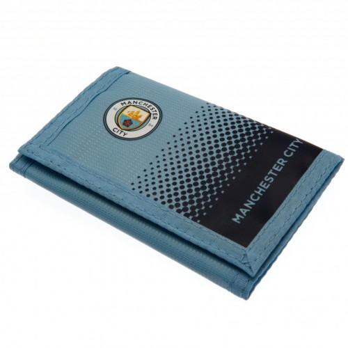 Pertemba FR - Apparel Manchester City FC Fade Design nylon portemonnee met klittenbandsluiting One Size