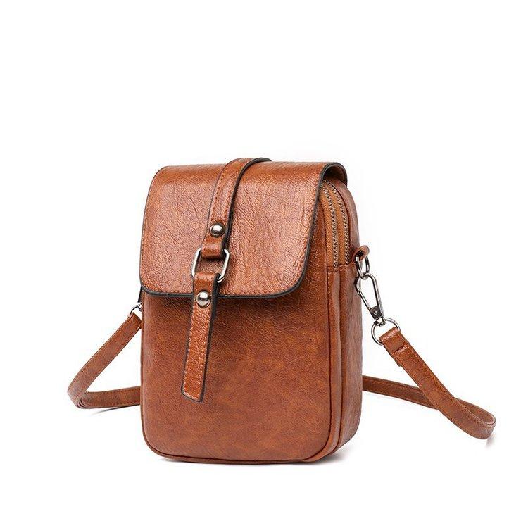 Your favorite bag Vrouwen Crossbody tas Mobiele telefoon tas Leren Cross-body Kaarthouder Pouch Reistas Mini portemonnee Schoudertas D2K0 zwart