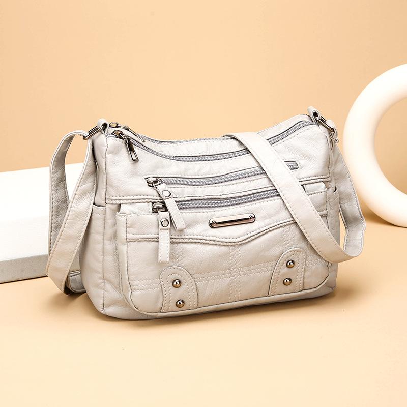 Kuluosidi Multi-pocket Middelbare Vrouwen Tas Schoudertas Moedertas zwart