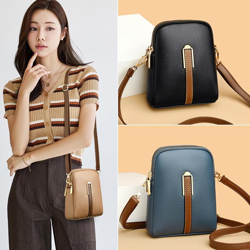 Leather bag Luxe Echt Lederen Dames Telefoontas Portemonnees Mode Schouder Messenger Tassen Voor Vrouwen Vrouwelijke Kleine Messenger Tote Sac