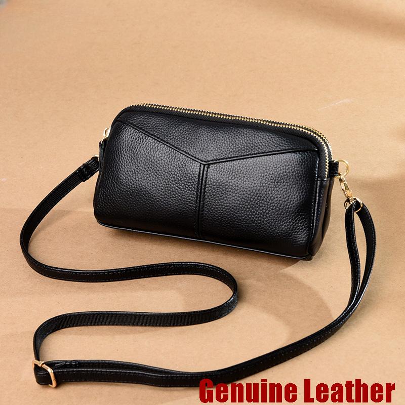 Leather bag Kleine Crossbody Tas 100% Echt Leer Vrouwen Tote Schoudertas Effen Kleur Clutch Dames Tassen Voor Schoudertas