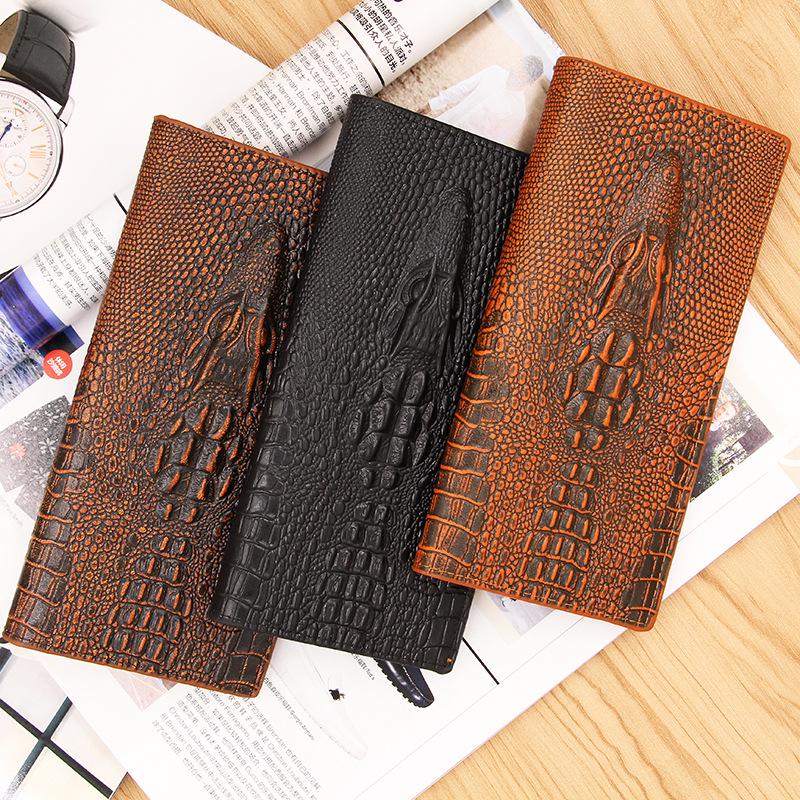 Leather bag Herenportemonnees Alligators Dunne herenportemonnee PU leren clutch gemaakt van krokodillenpatroon Lange portemonnee