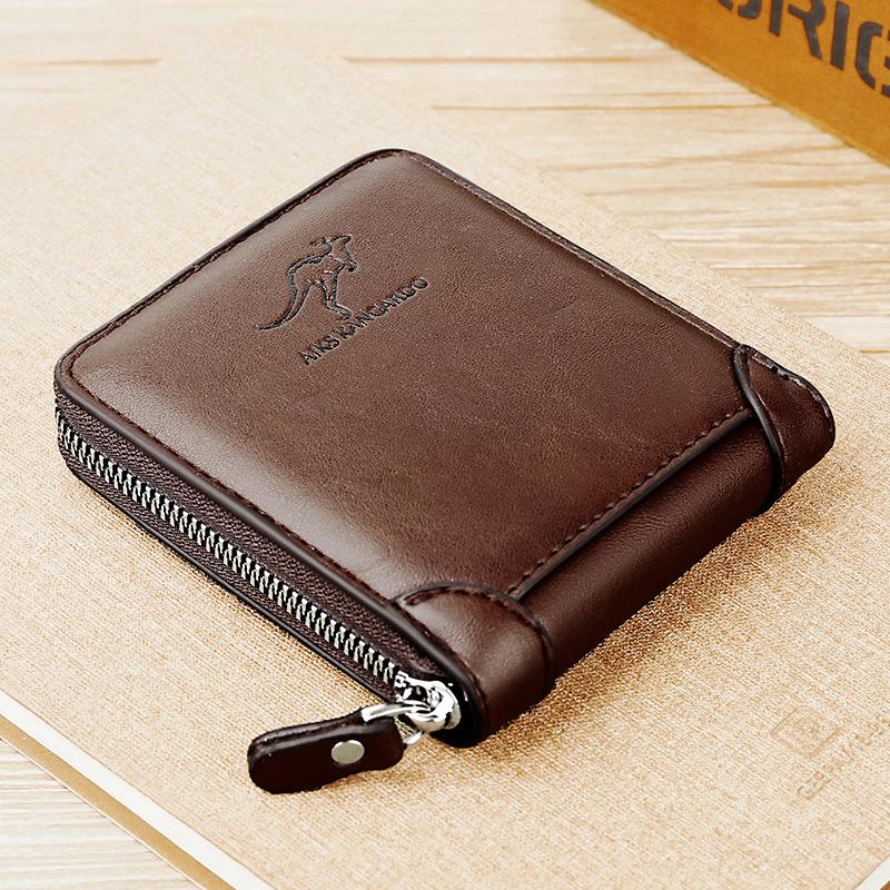 Leather bag Leren herenportemonnee luxe herenportemonnee herenrits pasjeshouder met muntvak portemonnee heren cadeau geldzak