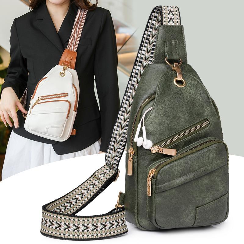 JINBAOSEN BAG Cross Border Nieuwe PU Borsttas 2024 Trendy Borsttas Dames Luxe Multi Layer Borsttas Grote Capaciteit Enkele Schouder Schuine Rugzak Dames