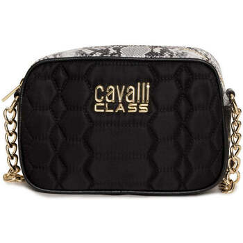 Roberto Cavalli Schoudertas  Schoudertas van leer en synthetisch materiaal met ritssluiting