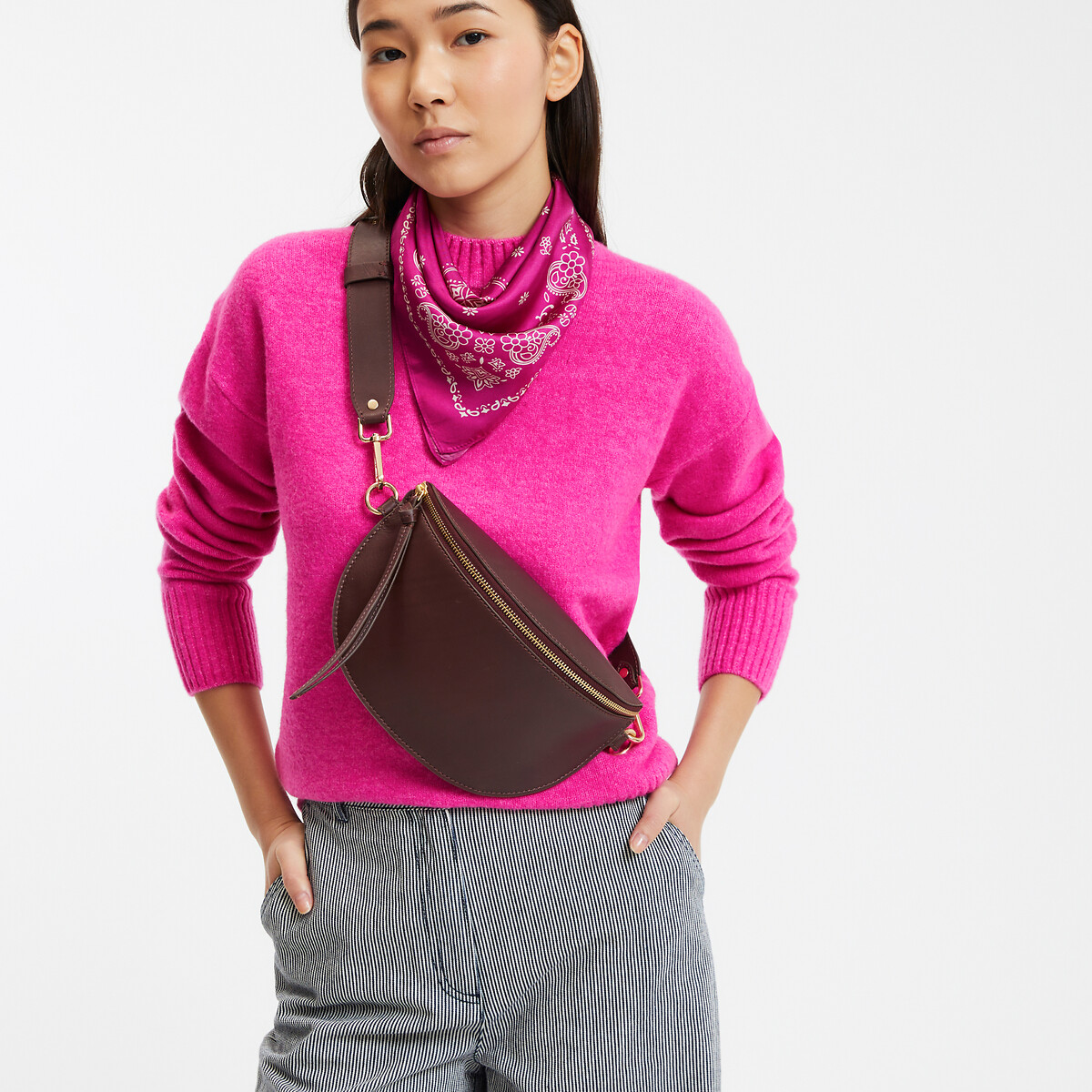 LA REDOUTE COLLECTIONS Leren heuptasje
