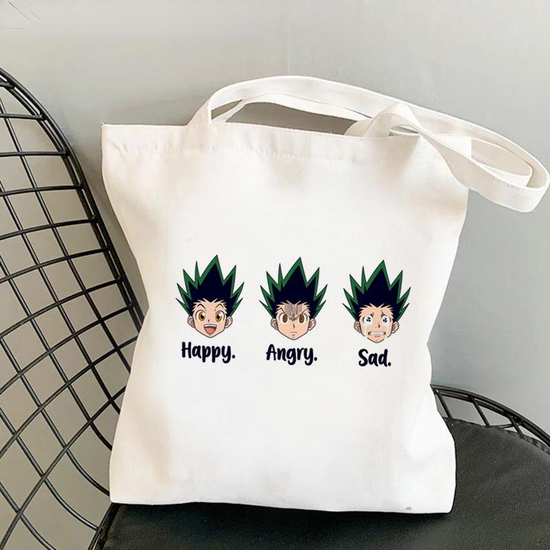 Aidegou31 Hunter x Hunter boodschappentas boodschappentas bolsa recycle tas canvas shopper tas opvouwbare ecobag bolsa compra sacolas 24*26cm