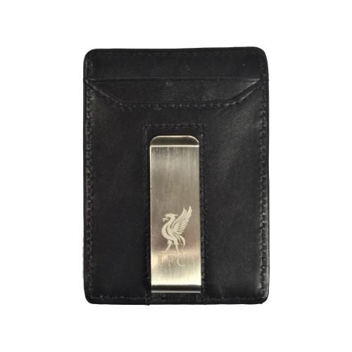 Liverpool FC leren geldclip portemonnee One Size zwart