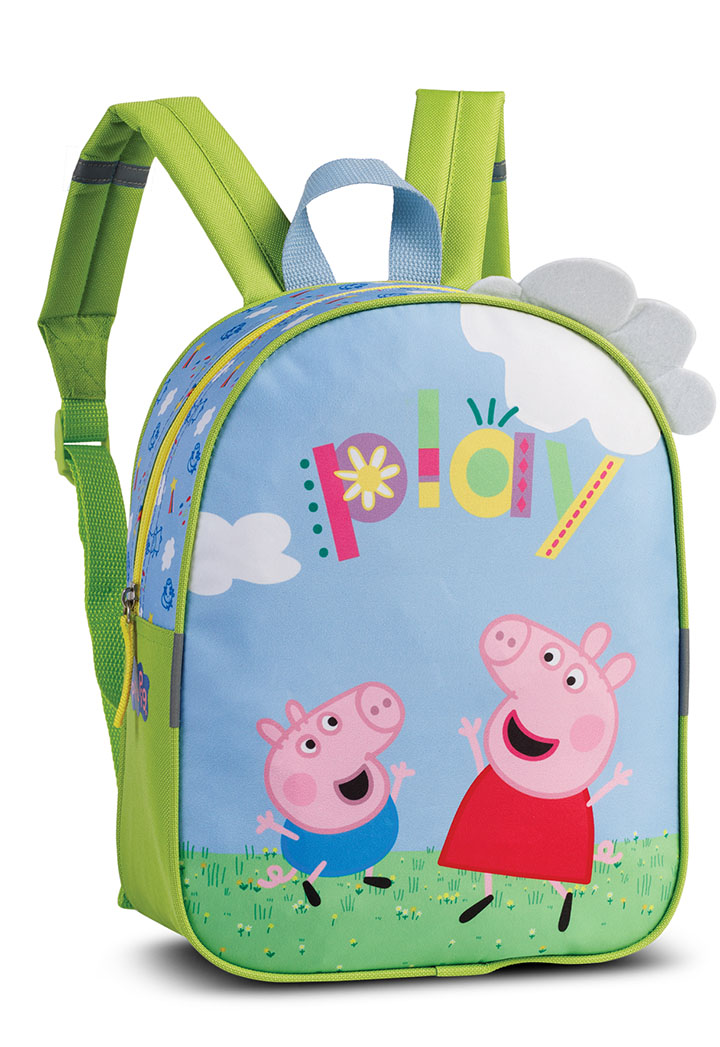 Fabrizio Peppa Pig Kinder Rugzak Licht Groen Play