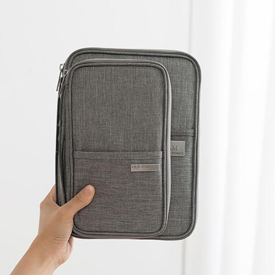 Actualsss Waterdichte handtas Kaart Paspoort Creditcard Geldhouder Organizer Reisportfolio Ritssluiting Tas S zwart