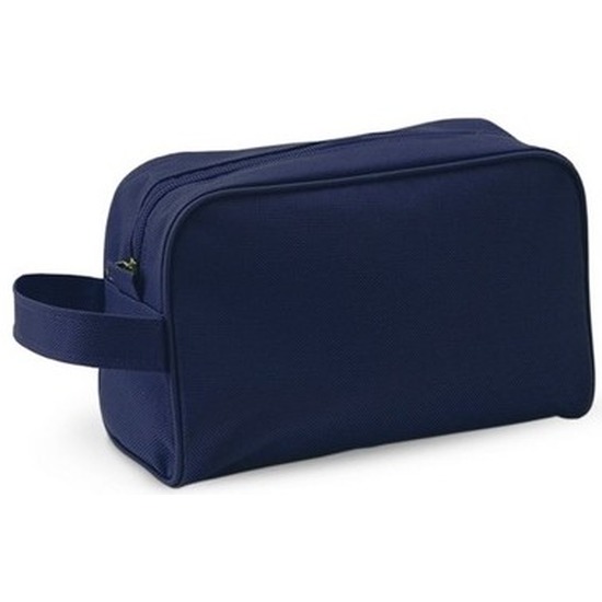 Merkloos Toilettas navy met handvat 21,5 cm voor kinderen