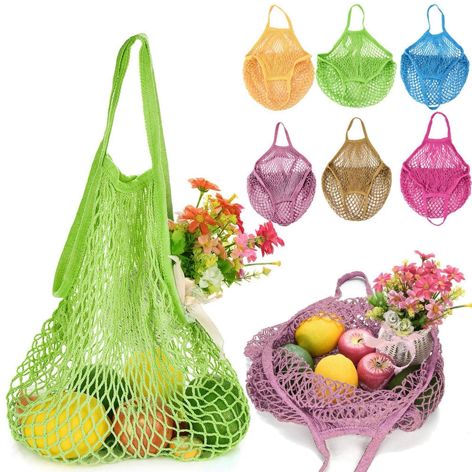 Winnerer Saturn Mesh Net Turtle Bag String Shopping Bag Herbruikbare Fruit Opslag Handtas Nieuw groen