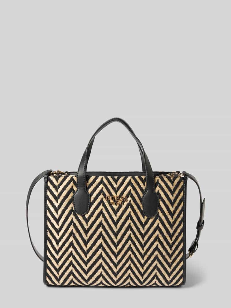 Guess Handtas met labelapplicatie, model 'SILVANA'