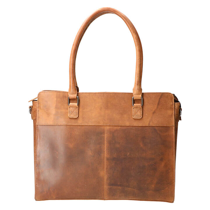 Leather Design Handtas/Schoudertas Hunter 15.6'' Bruin