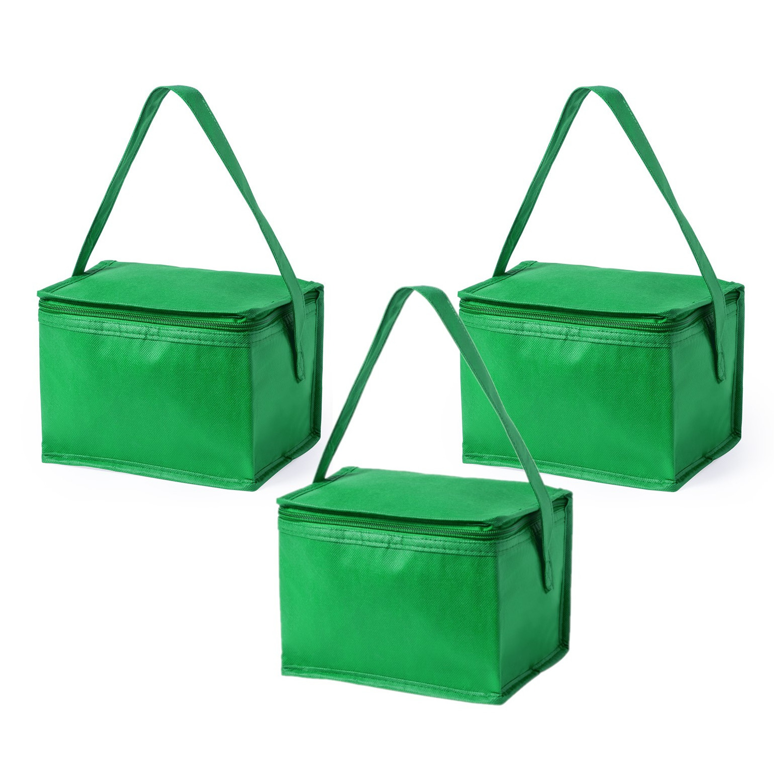 Merkloos 5x stuks kleine mini koeltassen groen sixpack blikjes -