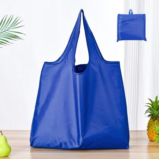 Worry free storage 2-delige opvouwbare boodschappentas, grote capaciteit, 25 kg laadvermogen, effen kleur, multifunctioneel en herbruikbaar koningsblauwe kleur