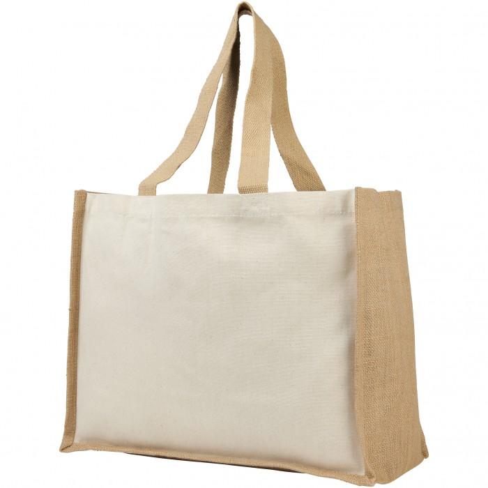 BULLET Varai Canvas/Jute Shopping Tote Bag 19 x 42.2 rood