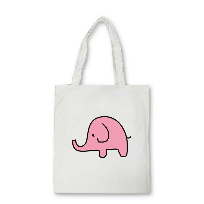 Aidegou20 Schattige dierenserie Olifant Cartoon Eend Print Vrouwen Handtas Casual Tote Boodschappentas Grote Capaciteit Canvas Tas Bolsas 24*26cm