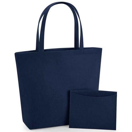 BagBase vilten shopper One Size zwart