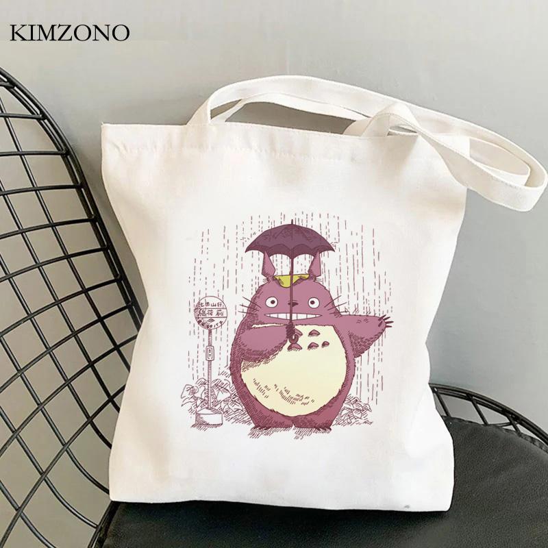 Aidegou19 Totoro boodschappentas jute tas eco shopper kruidenier herbruikbare bolsa tas netto herbruikbare jute bolsas reutilizables sacolas 24*26cm
