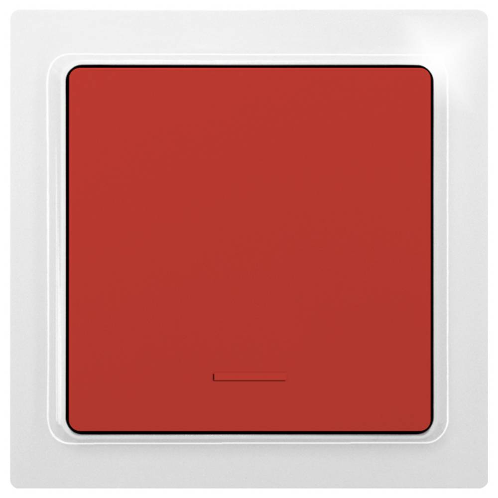 Eltako F1T55E-wg/rot Draadloze knop Draadloos 1-kanaals Opbouw (op muur) Bereik max. (in het vrije veld) 30 m