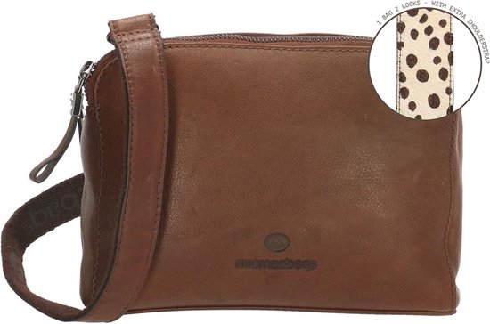 Micmacbags Wildlife Schoudertas - Donkertaupe