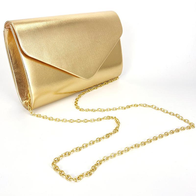 Framont Fashion House Vrouwen Exquise Avond Clutch Tas Luxe Glanzende Leren Envelop Portemonnee Ketting Crossbody Tas Dames Feest Bruiloft Portemonnee Pouch wit
