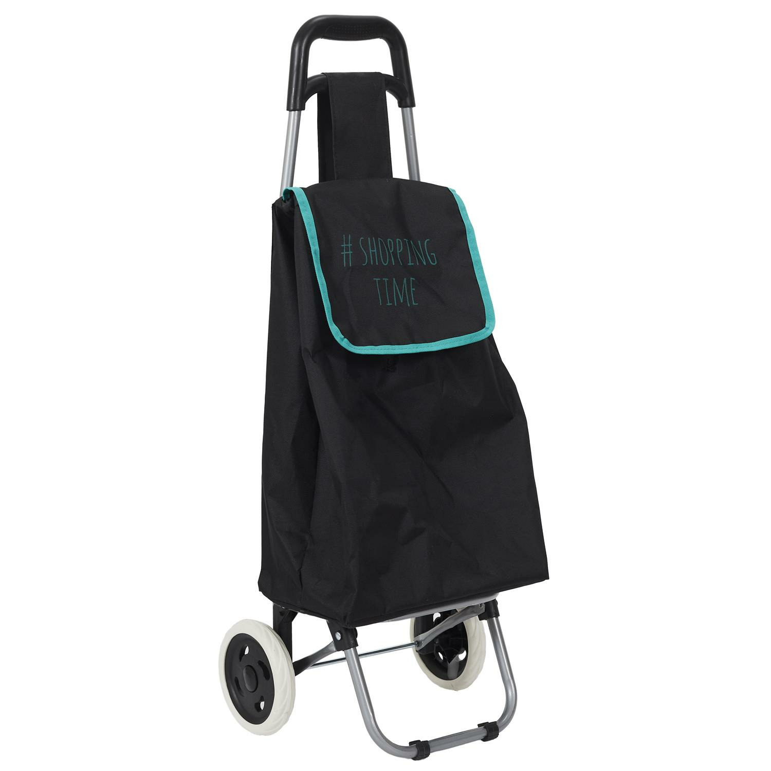 Benson Boodschappentrolley Wheeled - zwart/blauw - 94 x x 27 cm - 35 liter -
