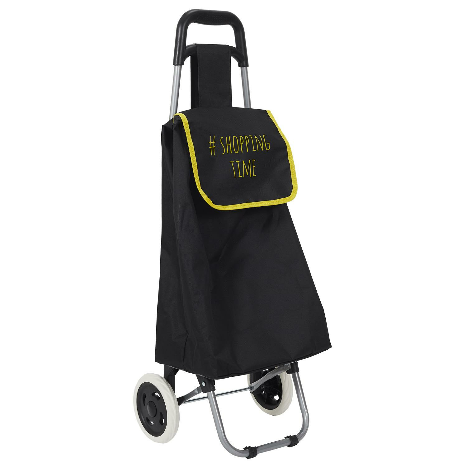 Benson Boodschappentrolley Wheeled - zwart/geel - 94 x x 27 cm - 35 liter -
