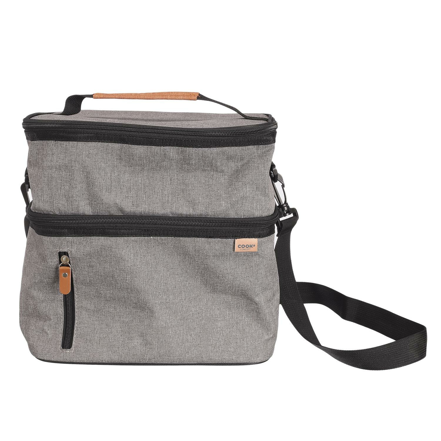 Cook Concept Koeltas  - voor lunchpakket of drankjes - 12 liter - 26 x 18 x 27 cm - Draagband - Grijs -