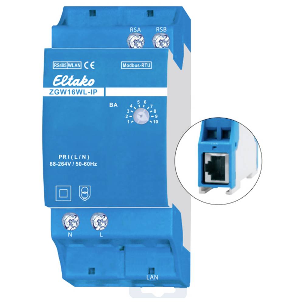 Eltako ZGW16WL-IP Modbus-elektriciteitsmeter MQTT-gateway DIN-rails