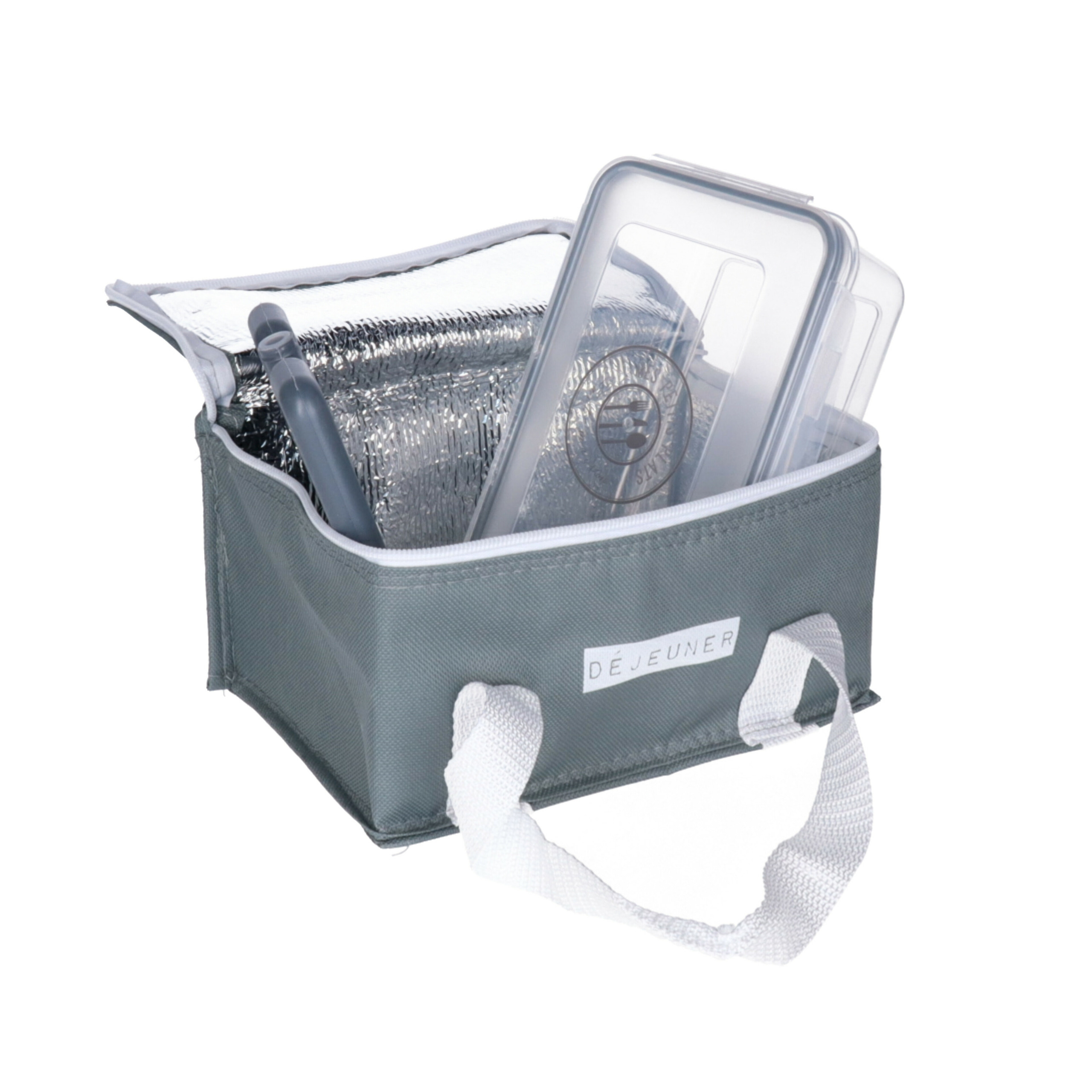 Cook Concept Koeltasje - grijs - voor lunch - 3L - met box en element -