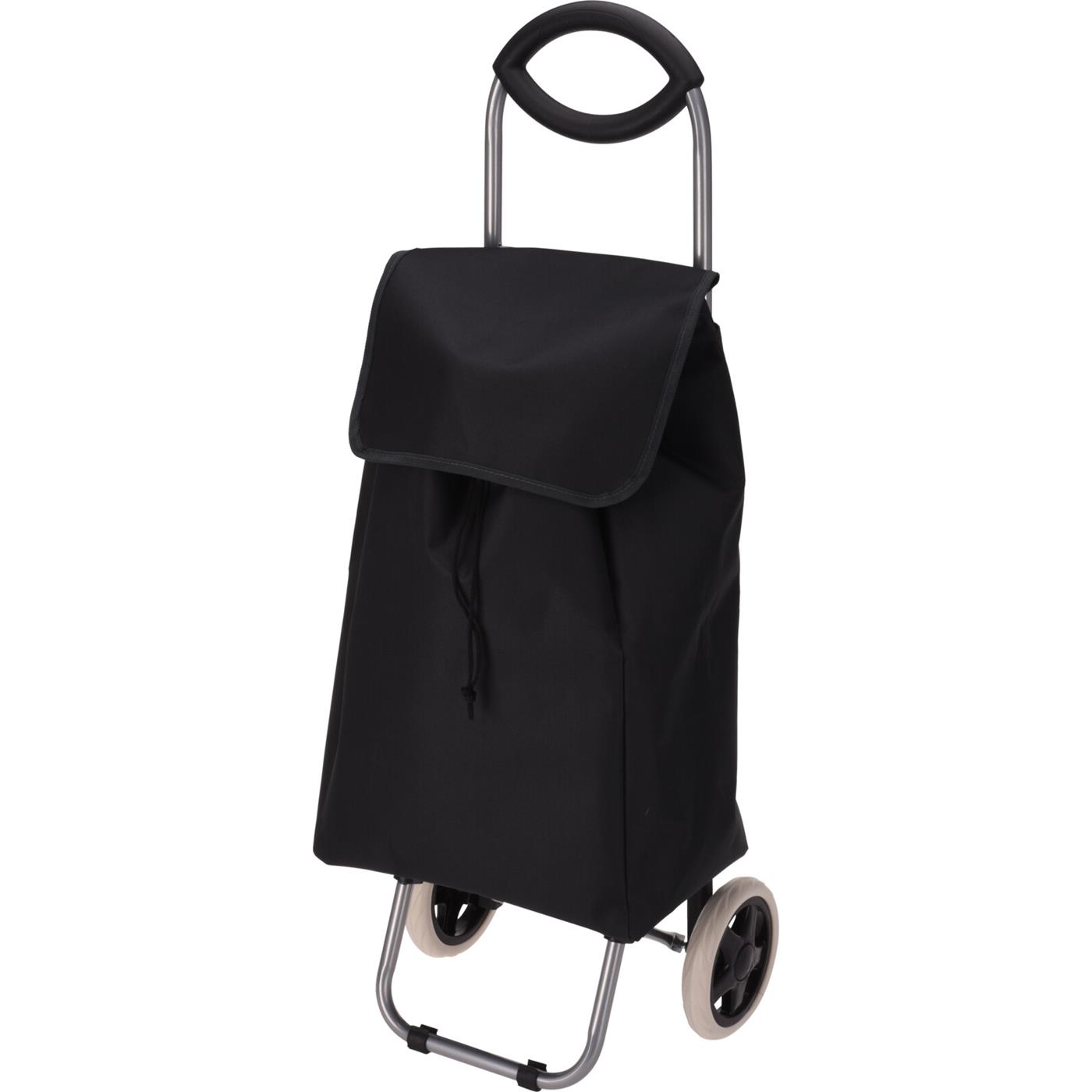 Merkloos Boodschappentrolley zwart 30L