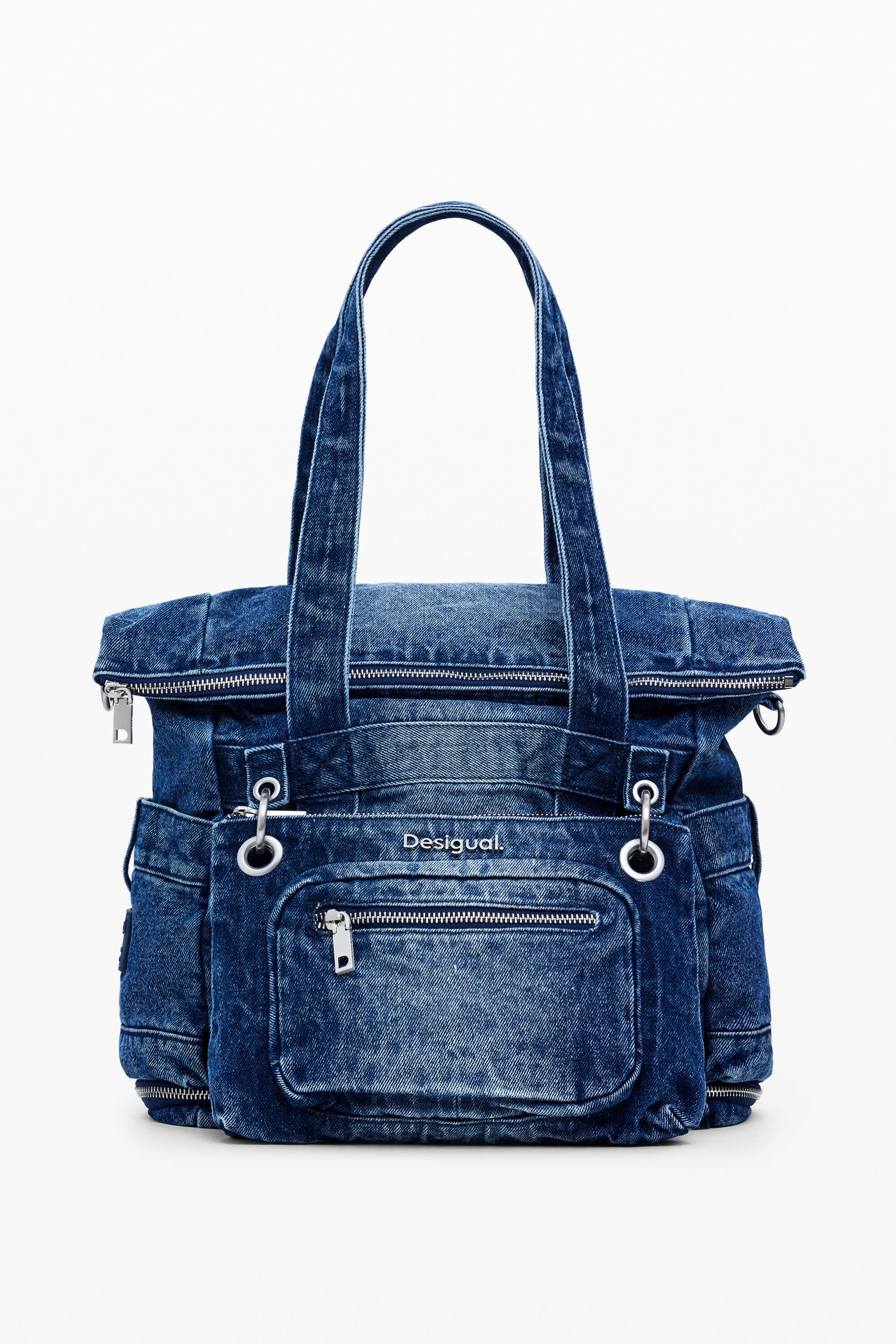 Desigual Grote Voyager rugzak met meerdere posities - BLUE